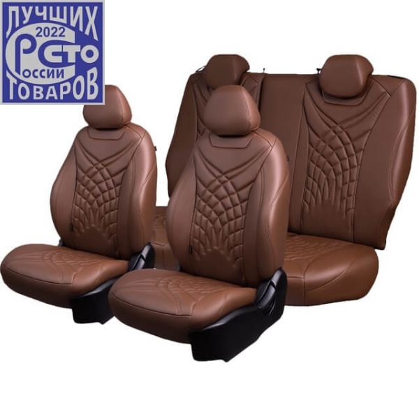 Чехлы Премиум Экокожа Байрон Президент|Жук на SsangYong Kyron 2006-2015 г.в.